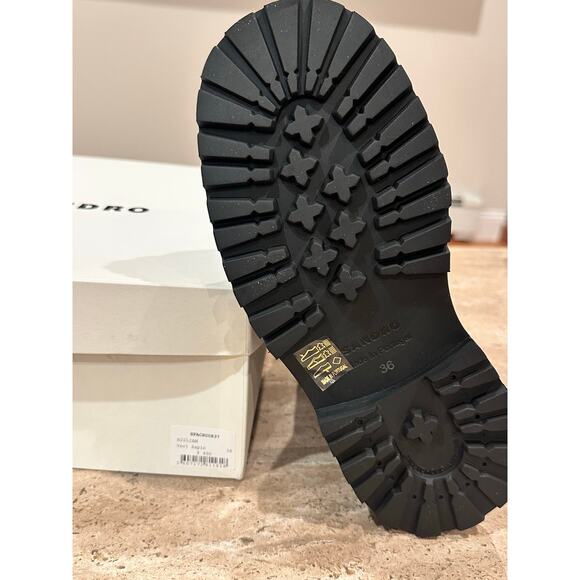 NEW Sandro Liam Chelsea Boot Green Leather Size 36 - Picture 9 of 10